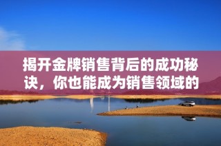 揭开金牌销售背后的成功秘诀，你也能成为销售领域的高手