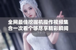 全网最佳挖掘机操作视频集合一次看个够尽享精彩瞬间