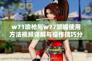w71喷枪与w77喷嘴使用方法视频详解与操作技巧分享