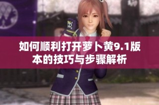 如何顺利打开萝卜黄9.1版本的技巧与步骤解析