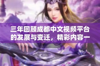 三年回顾成都中文视频平台的发展与变迁，精彩内容一网打尽