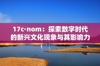 17c·nom：探索数字时代的新兴文化现象与其影响力分析