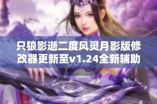 只狼影逝二度风灵月影版修改器更新至v1.24全新辅助工具介绍