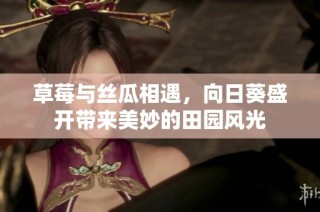 草莓与丝瓜相遇，向日葵盛开带来美妙的田园风光