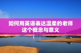 如何用英语表达温柔的老师这个概念与意义