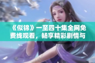 《似锦》一至四十集全网免费线观看，畅享精彩剧情与人物人生