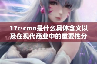 17c·cmo是什么具体含义以及在现代商业中的重要性分析