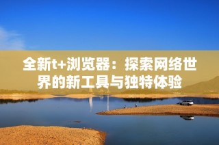 全新t+浏览器：探索网络世界的新工具与独特体验