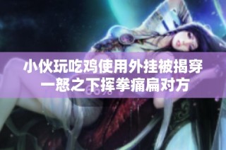小伙玩吃鸡使用外挂被揭穿 一怒之下挥拳痛扁对方