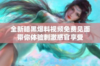 全新暗黑爆料视频免费见面带你体验刺激感官享受
