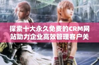 探索十大永久免费的CRM网站助力企业高效管理客户关系