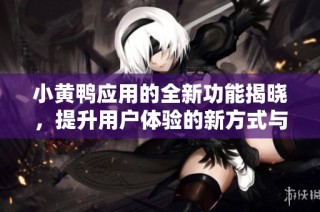 小黄鸭应用的全新功能揭晓，提升用户体验的新方式与挑战