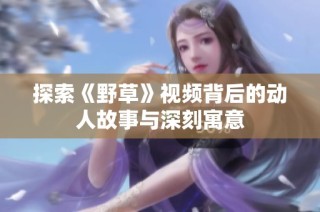 探索《野草》视频背后的动人故事与深刻寓意