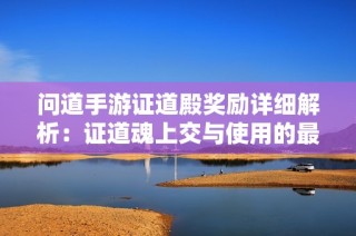 问道手游证道殿奖励详细解析：证道魂上交与使用的最佳策略探讨