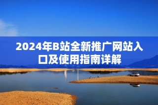 2024年B站全新推广网站入口及使用指南详解