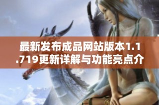 最新发布成品网站版本1.1.719更新详解与功能亮点介绍