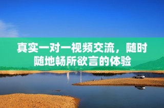 真实一对一视频交流，随时随地畅所欲言的体验