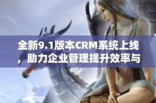 全新9.1版本CRM系统上线，助力企业管理提升效率与业绩