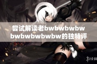 尝试解读老bwbwbwbwbwbwbwbwbw的独特评价背后的深意与隐喻