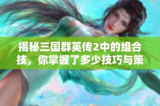 揭秘三国群英传2中的组合技，你掌握了多少技巧与策略