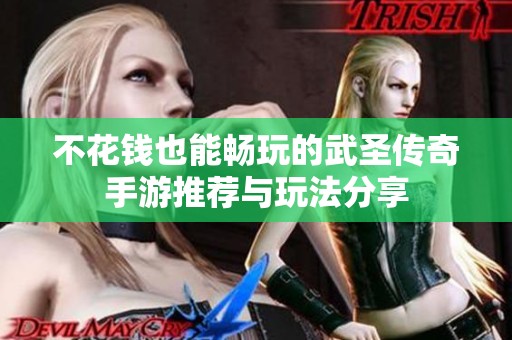 不花钱也能畅玩的武圣传奇手游推荐与玩法分享