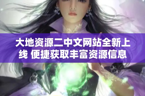 大地资源二中文网站全新上线 便捷获取丰富资源信息