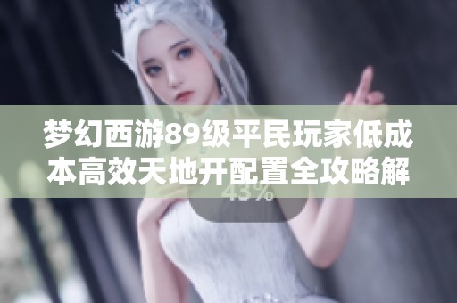 梦幻西游89级平民玩家低成本高效天地开配置全攻略解析