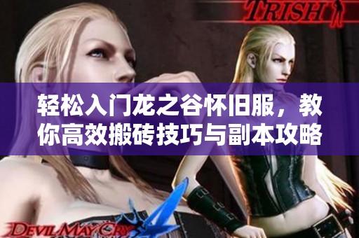 轻松入门龙之谷怀旧服，教你高效搬砖技巧与副本攻略