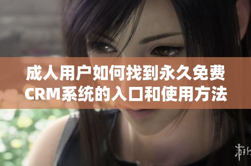 成人用户如何找到永久免费CRM系统的入口和使用方法详解