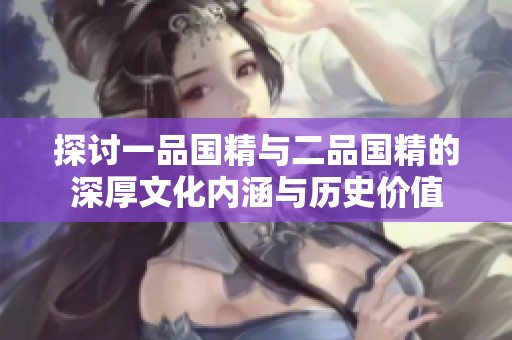 探讨一品国精与二品国精的深厚文化内涵与历史价值