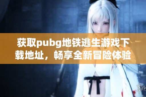 获取pubg地铁逃生游戏下载地址，畅享全新冒险体验！