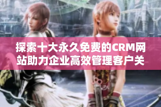 探索十大永久免费的CRM网站助力企业高效管理客户关系