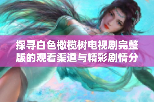 探寻白色橄榄树电视剧完整版的观看渠道与精彩剧情分析
