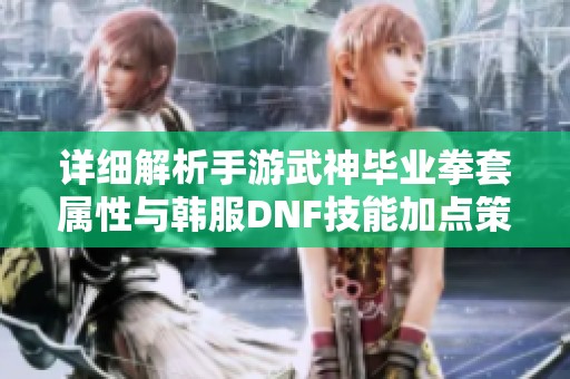 详细解析手游武神毕业拳套属性与韩服DNF技能加点策略