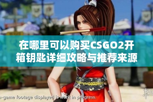 在哪里可以购买CSGO2开箱钥匙详细攻略与推荐来源
