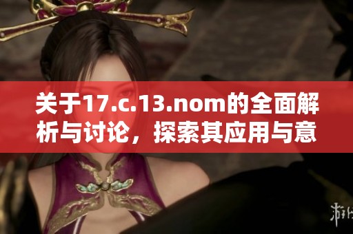 关于17.c.13.nom的全面解析与讨论，探索其应用与意义