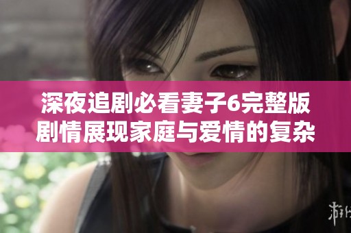 深夜追剧必看妻子6完整版剧情展现家庭与爱情的复杂交织