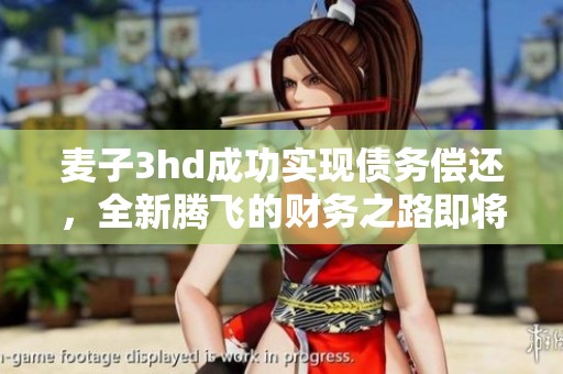 麦子3hd成功实现债务偿还，全新腾飞的财务之路即将开启