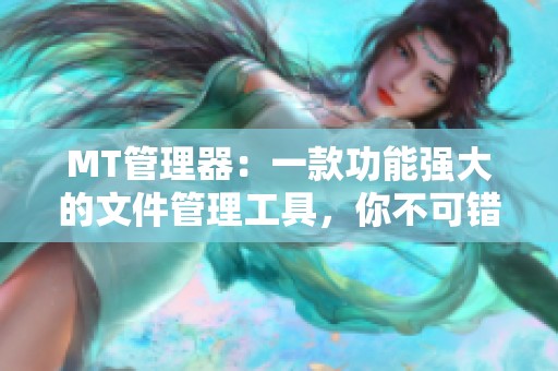 MT管理器：一款功能强大的文件管理工具，你不可错过的选择