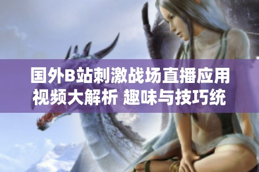 国外B站刺激战场直播应用视频大解析 趣味与技巧统一展现